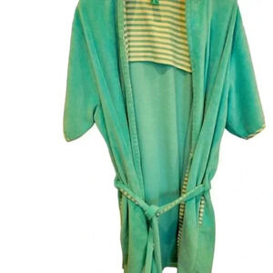 Jasmine Rose Intimates  Terry Cloth Short Bath Shower Pool Robe cover up L